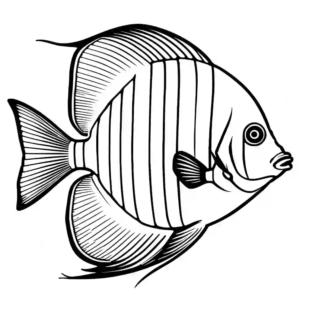 Angelfish coloring pages